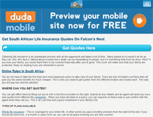 Tablet Screenshot of falconsnest.co.za